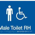 Customize ABS Braille Signs Unisex Toilet